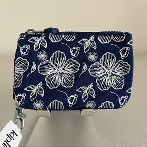 NWT - Kipling CREATIVITY MINI POUCH coin purse in Lace Flower embroidery